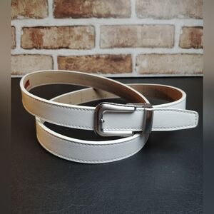 Nexbelt Women's Western Leather Ratchet Belt White Adjustable 24" to 40"